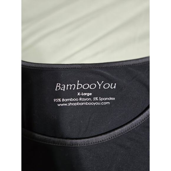 Bamboo you xl women's black tank top - Picture 4 of 6